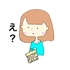 Lineスタンプ ゆるかわ女の子スタンプ 8種類 1円