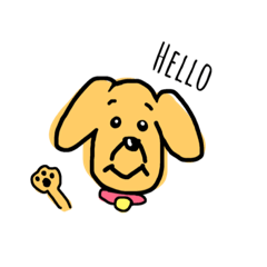 手書き犬 Lineスタンプ Chk